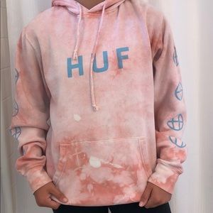 pink huf hoodie